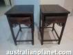 2 Chinese single drawer bedside tables