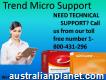 Dial toll-free 1-800-431-296 For Trend Micro Support Australia.