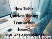 How to Restore Missing Quicken Transaction?