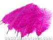 10pcs Arts Crafts Fluffy Ostrich Feathers 10'-12' Long Hot Pink
