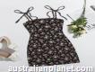 Multicolor Ditsy Floral Knot Spaghetti Strap Strap Floral Print Dress on Sale