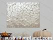 Buy Classy White Texture Leaves For Office Décor By Arttree