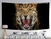 Buy Online Animal Tapestries Of Leopard Snarl
