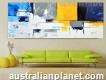Buy Classy Canvas Wall Decor Of Cerulean For Office