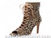 Leopard heels dance boots from Latin Dance Shoes